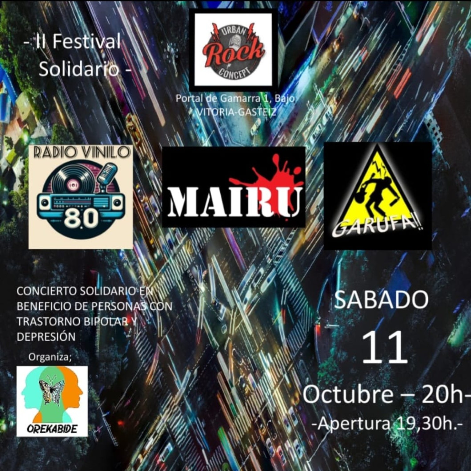 FESTIVAL SOLIDARIO (RADIO VINILO + MAIRU + GARUFA) en Vitoria