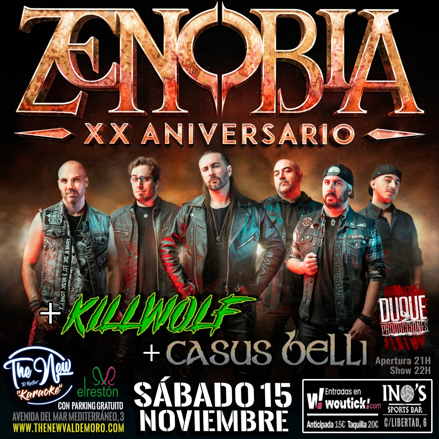 Zenobia XX Aniversario + Killwolf +Casus Belli