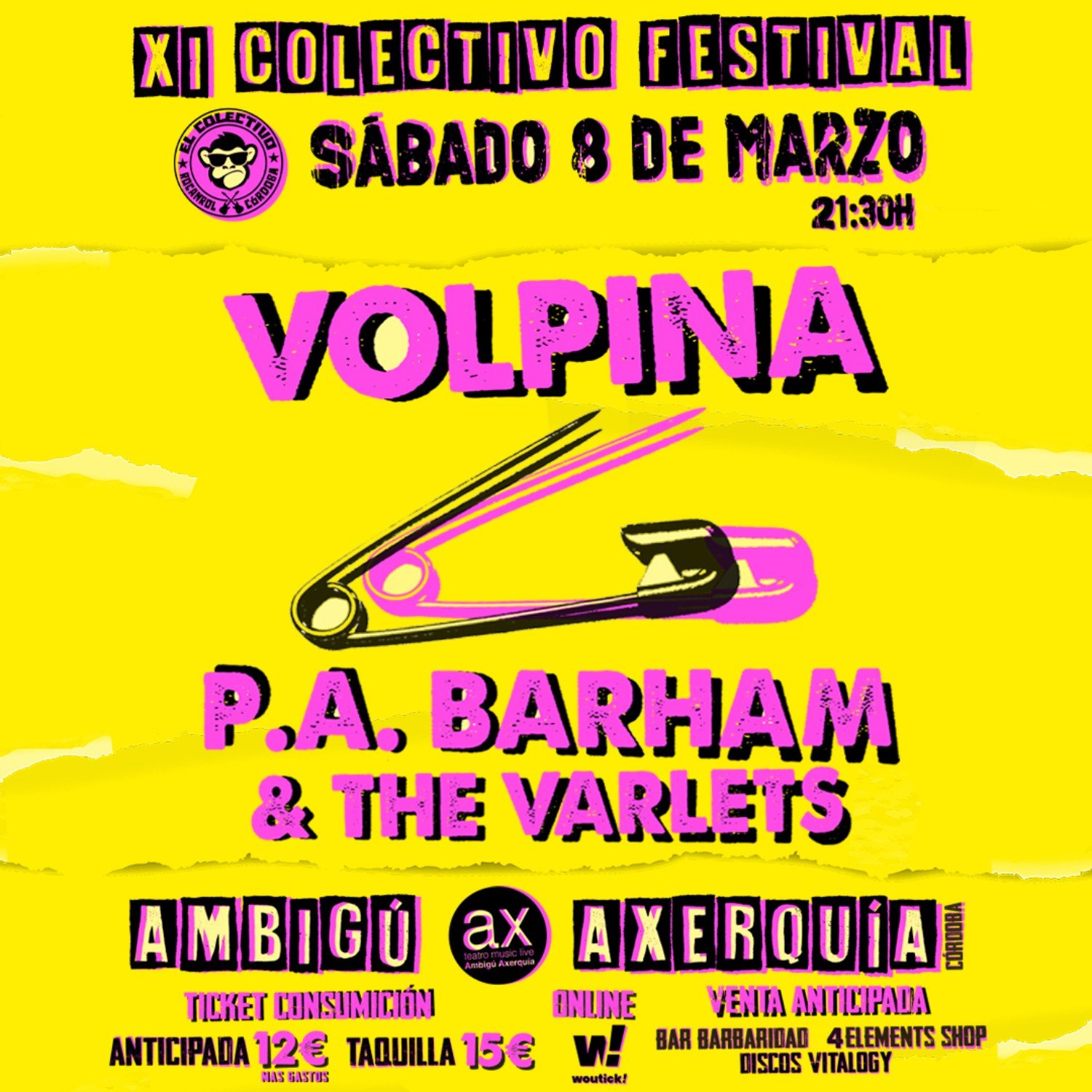 VOLPINA + P.A.Barham & the Varlets en Córdoba