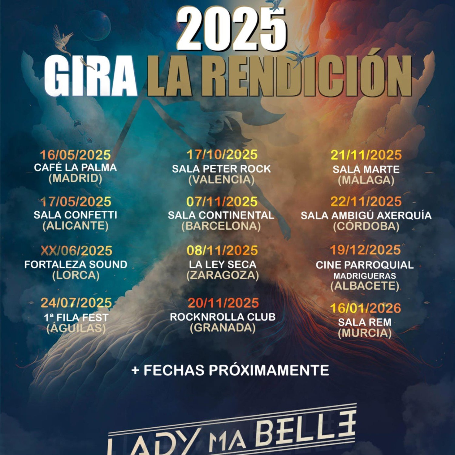 LADY MA BELLE en concierto en Málaga