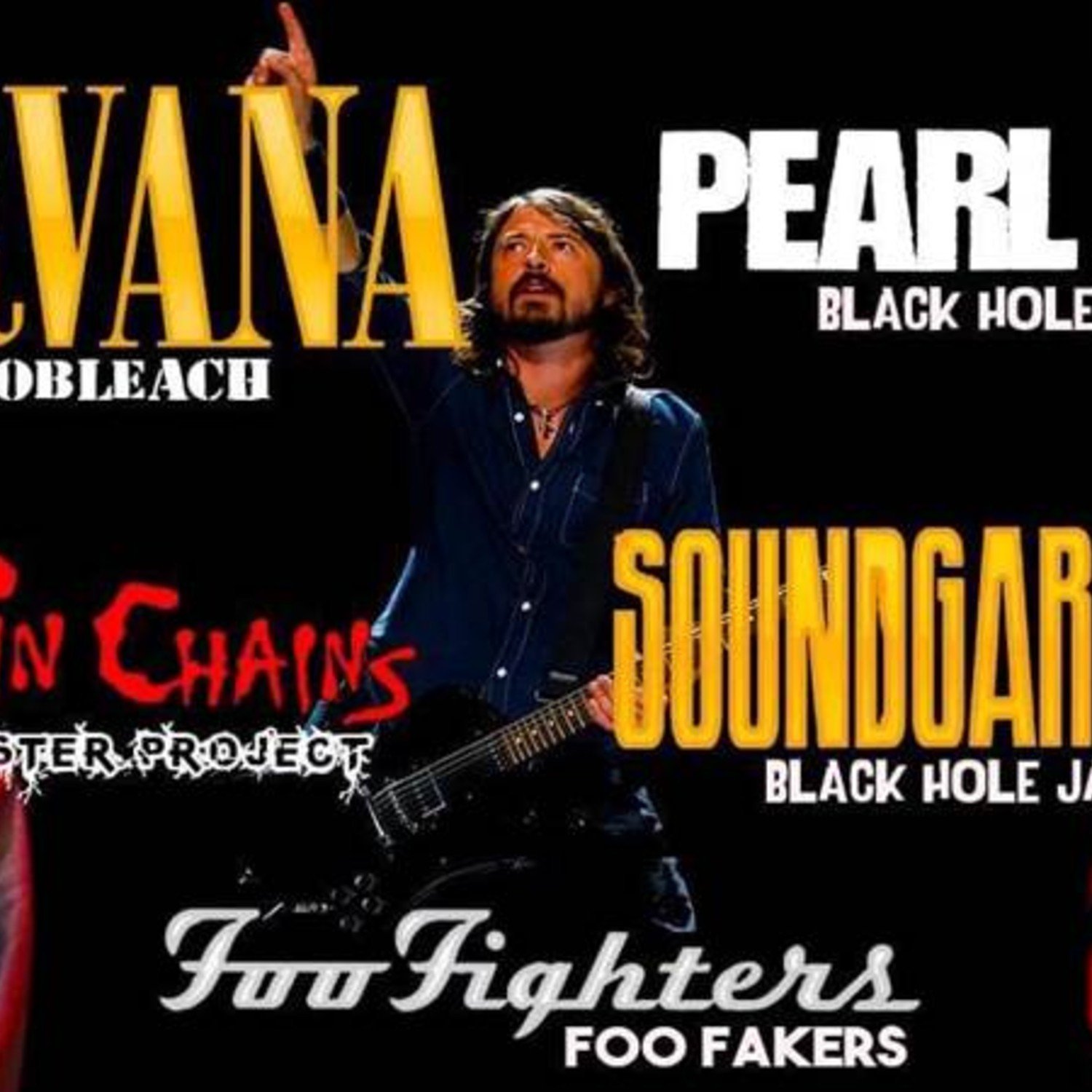 TRIBUTO NIRVANA+SOUNDGARDEN+ALICEINCHANCE+PEARLJAM