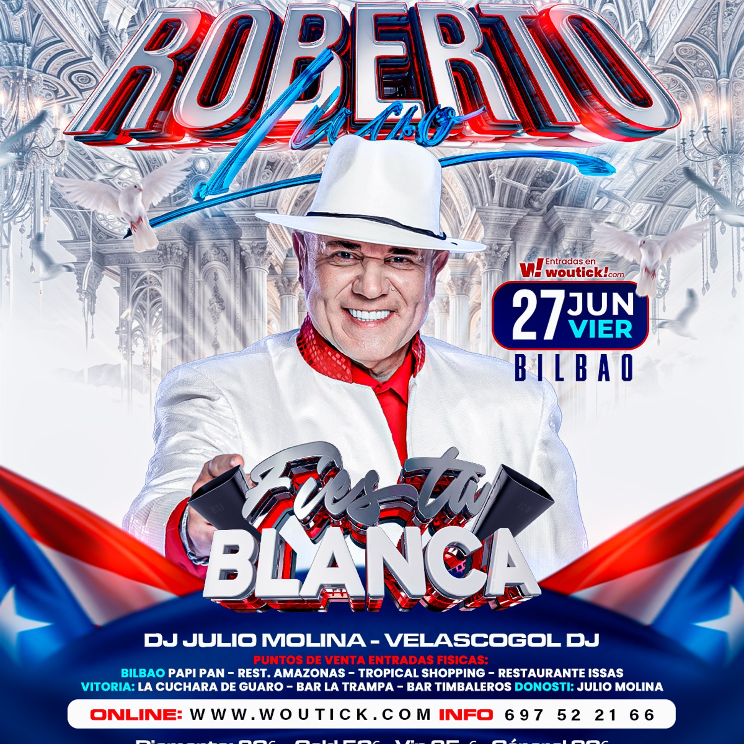 Roberto Lugo Fiesta Blanca en Bilbao