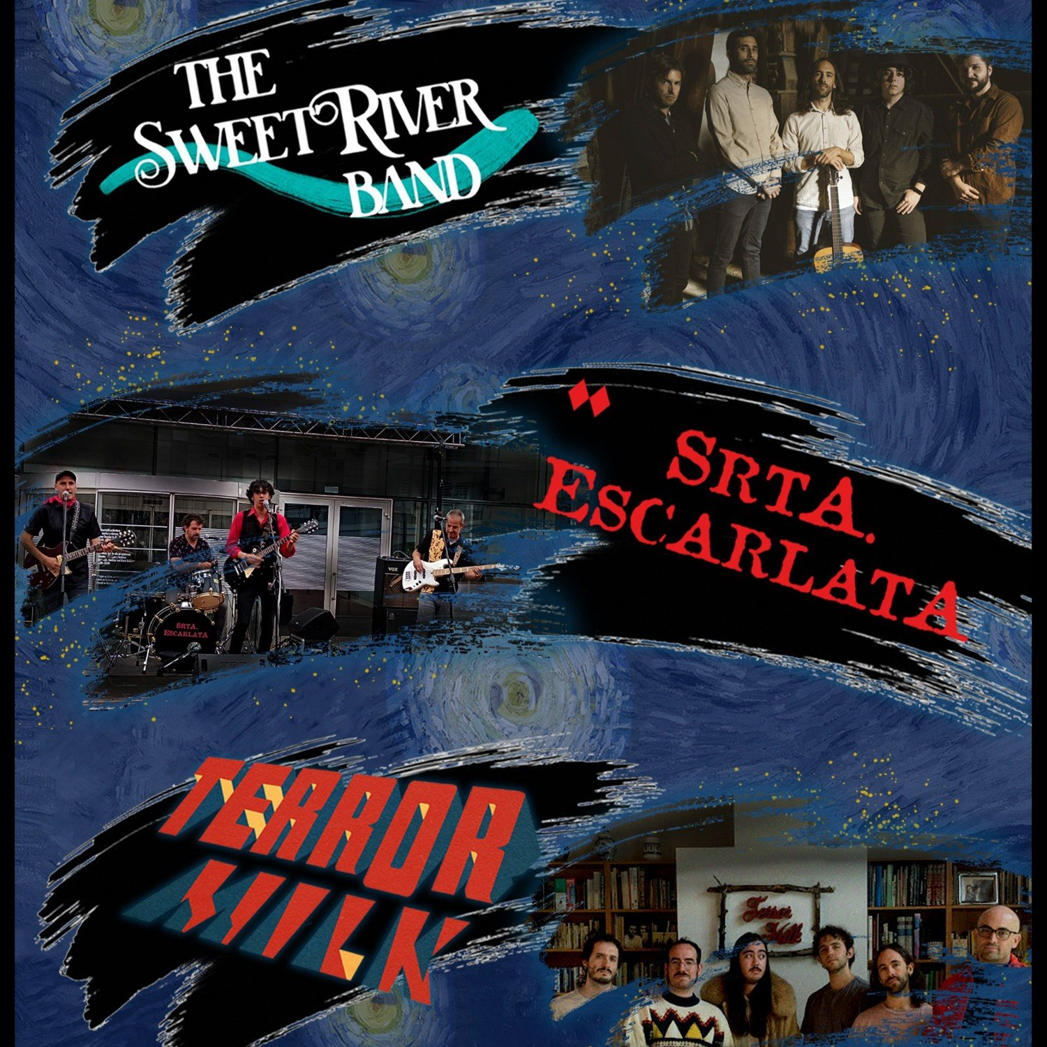 SRTA.ESCARLATA + THE SWEET RIVER BAND +TERROR MILK