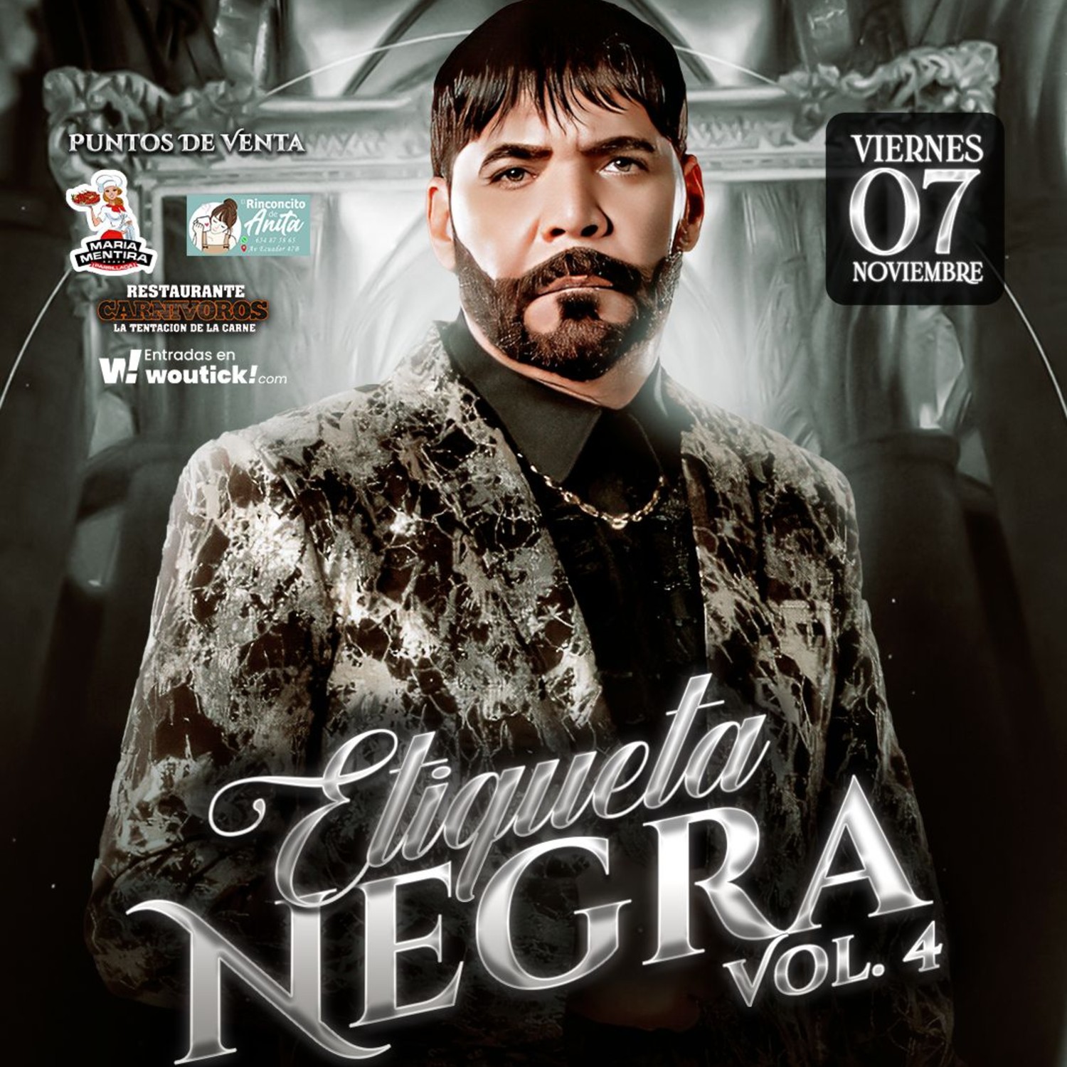 Willie Gonzalez Etiqueta Negra Vol 4 en Valencia