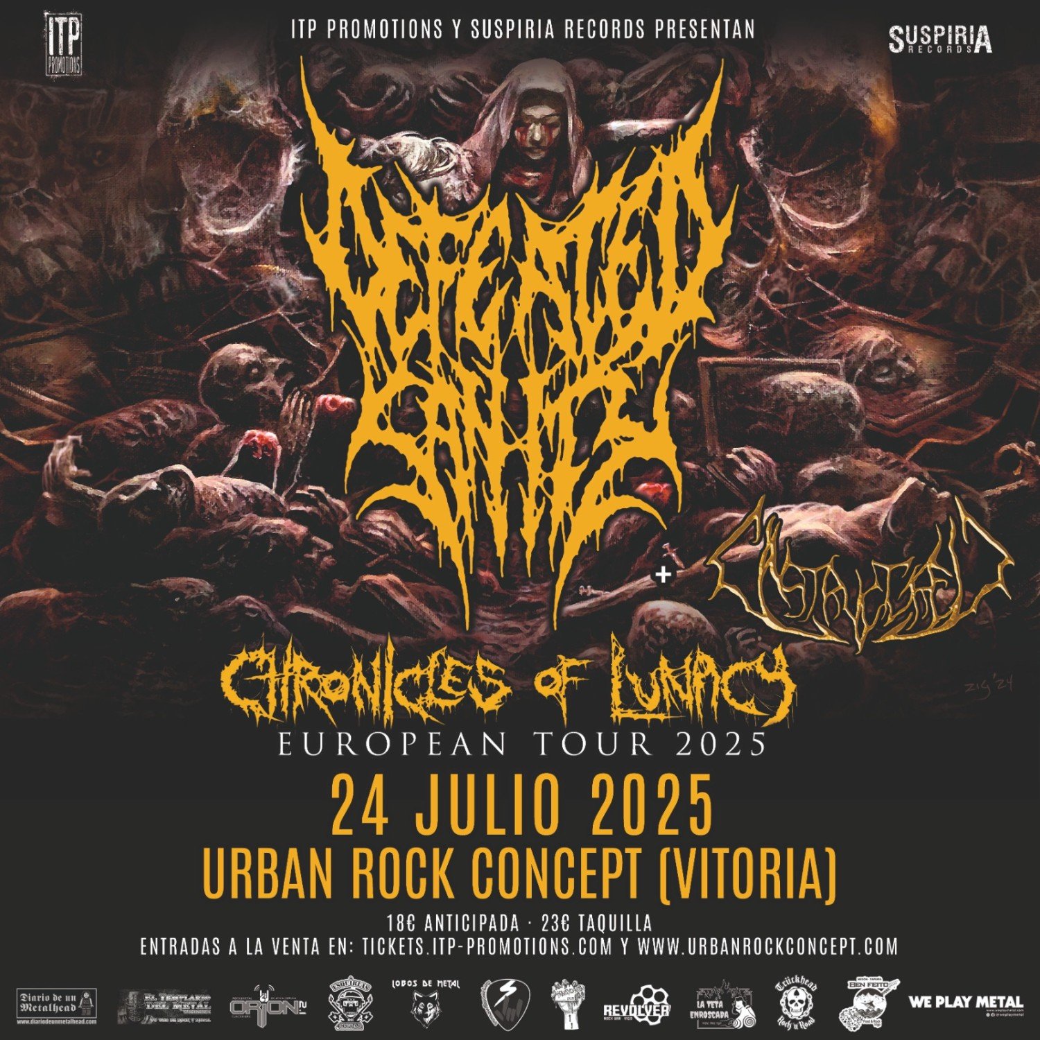 DEFEATED SANITY + UNSTRUCTURED en Vitoria