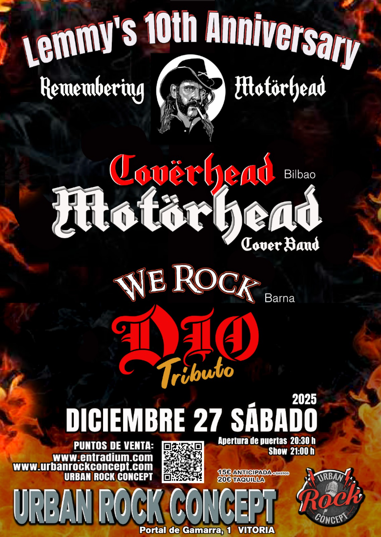 COVËRHEAD (Tributo a Motörhead) + WE ROCK (Tributo a Dio) COVËRHEAD (Tributo a Motörhead) + WE ROCK (Tributo a Dio)
