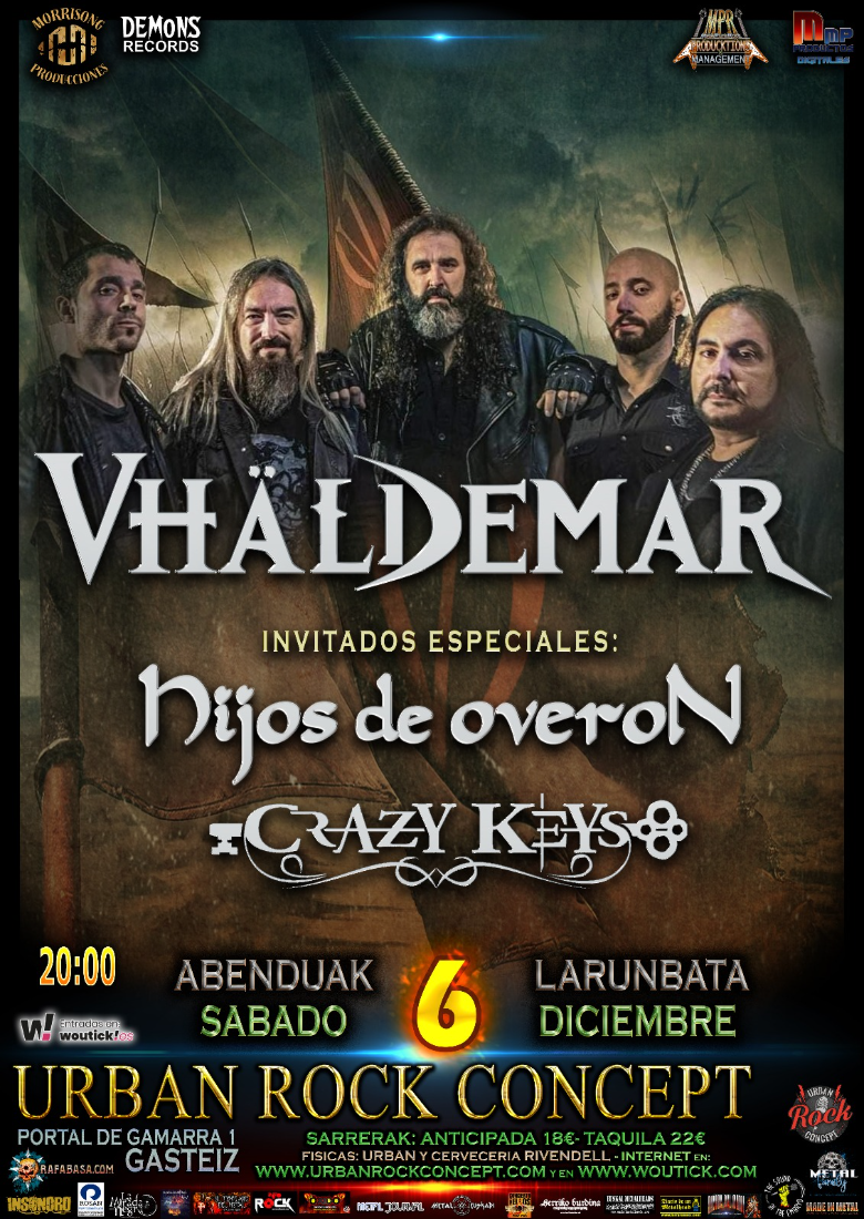 VHÄLDEMAR + HIJOS DE OVERON + CRAZY KEYS en Vitoria