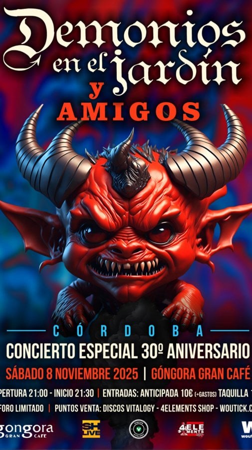 DEMONIOS EN EL JARDÍN, 30 ANIVERSARIO en Córdoba