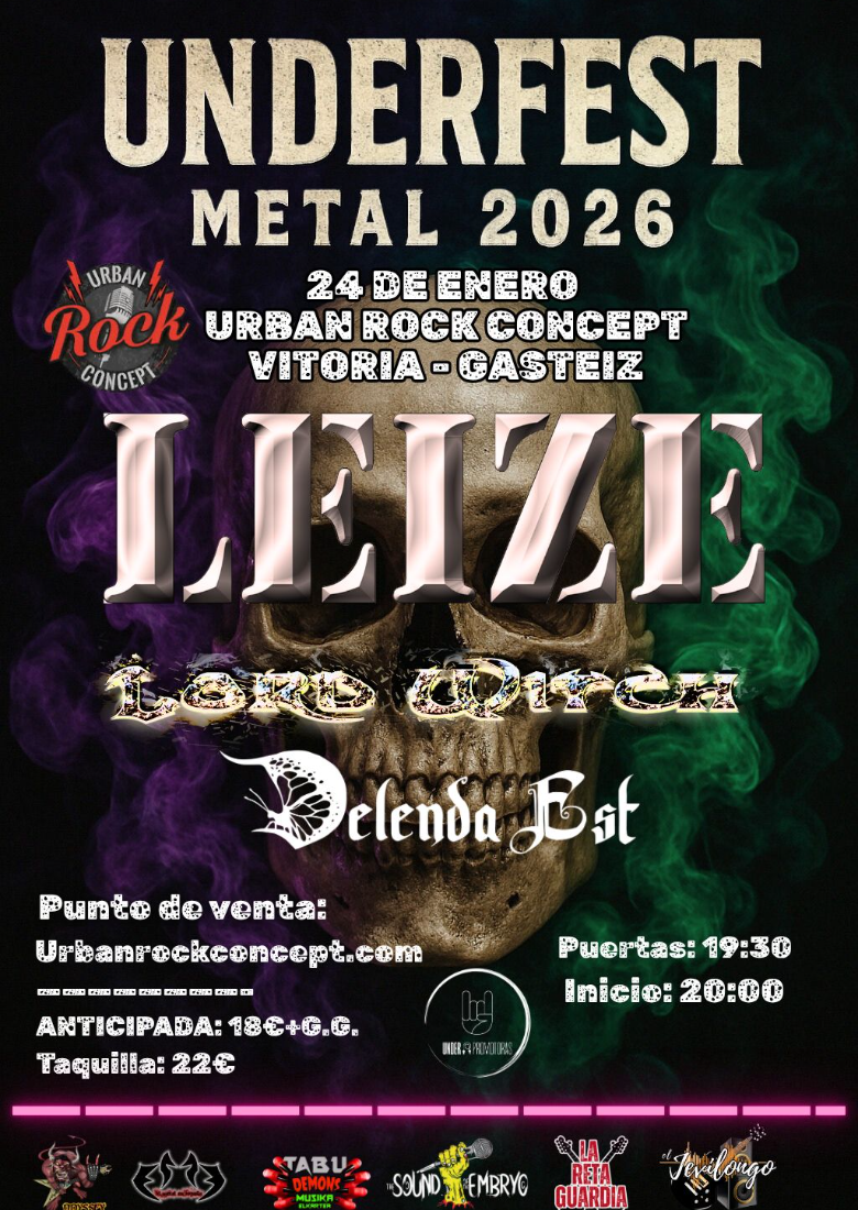 UNDERFEST METAL 2026 - LEIZE + LORD WICH + DELENDA EST