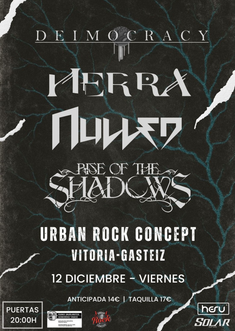 DEIMOCRACY + HERRA + NULLED + RISE OF THE SHADOWS en Vitoria DEIMOCRACY + HERRA + NULLED + RISE OF THE SHADOWS en Vitoria