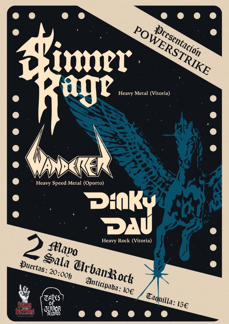 SINNER RAGE + WANDERER + DINKY DAU en Vitoria SINNER RAGE + WANDERER + DINKY DAU en Vitoria