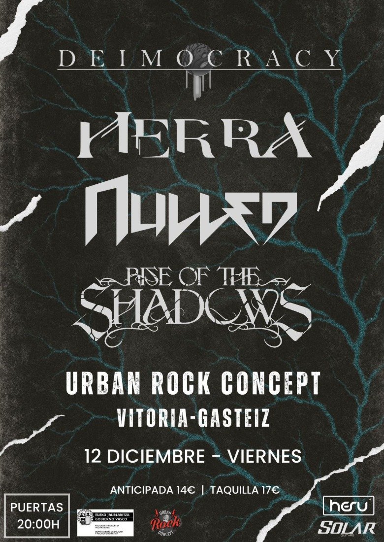 DEIMOCRACY + HERRA + NULLED + RISE OF THE SHADOWS en Vitoria DEIMOCRACY + HERRA + NULLED + RISE OF THE SHADOWS en Vitoria