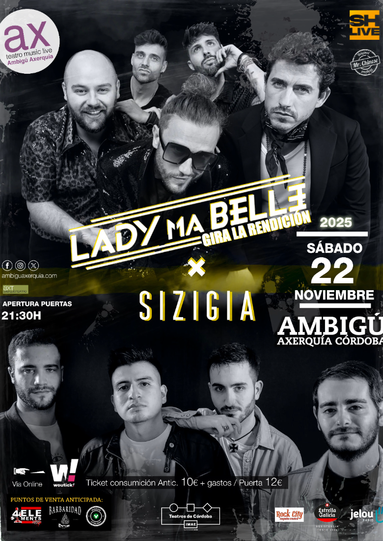 LADY MA BELLE en concierto en Córdoba