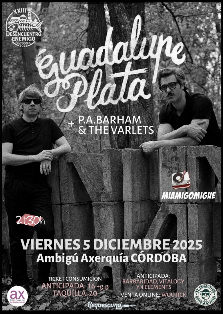 GUADALUPE PLATA+P.A. BARHAM & THE VARLETS 5DIC Córdoba Ambigú Axerquia