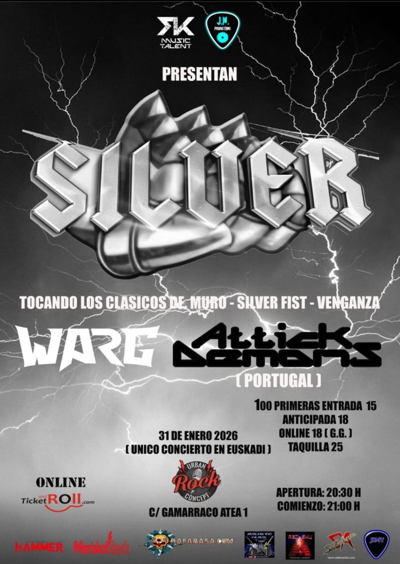 SILVER + WARG + ATTICK DEMONS en Vitoria SILVER + WARG + ATTICK DEMONS en Vitoria